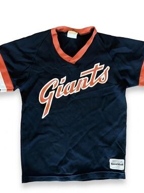 RARE Vintage 80s MLB Sand Knit San Francisco Giants Pullover Jersey Sz M Youth